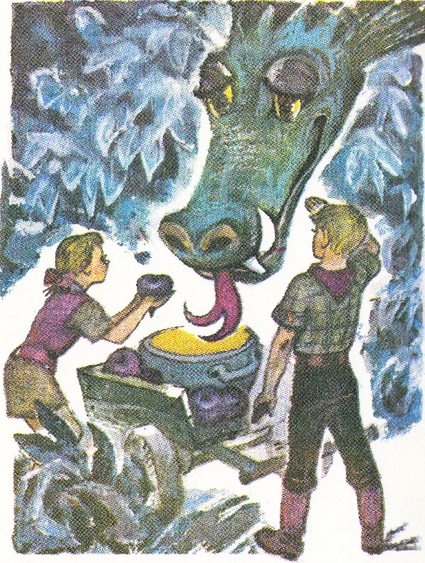 По ночам Тим и Энни привозили дракону целую тележку разной снеди